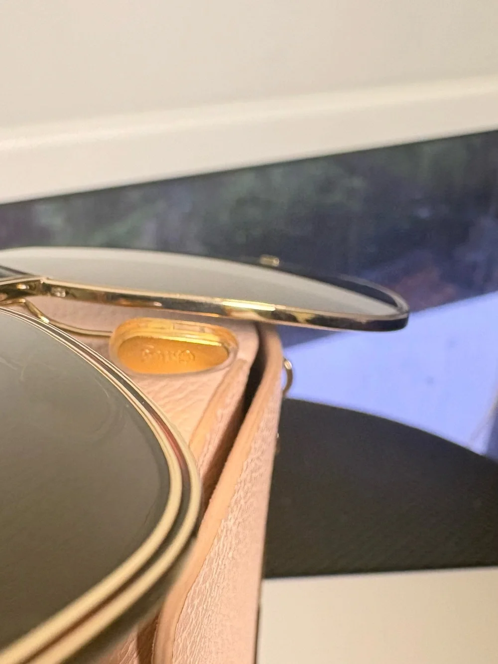Chloe Gold Frame Sunglasses with Dark Gray Gradient Lenses